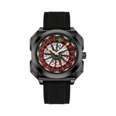 Imagem de Relógio Masculino Estilo Esportivo Com Pulseira De Silicone, Luz Notur