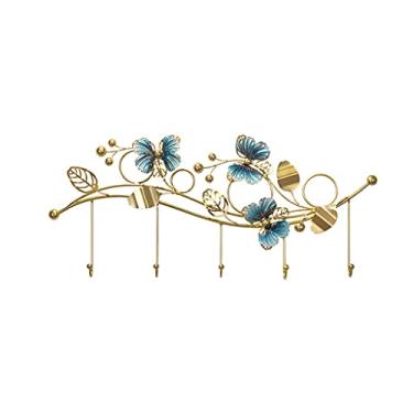 Imagem de Cabide organizador para casacos, cabide chinês criativo para pendurar na parede, quarto, sala de estar, corredor, decoração, cabideiro, com 5 ganchos de metal, porta-chaves para corredor, chapéu e