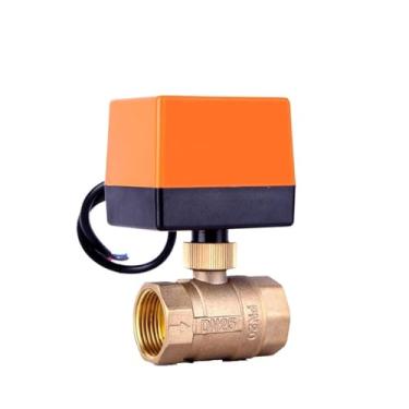 Imagem de Válvula de esfera elétrica de 1/2 3/4 1 2 polegadas AC220V 3 fios controle bidirecional rosca de latão válvula de esfera elétrica 1 peça (5.1 cm, 24VDC)