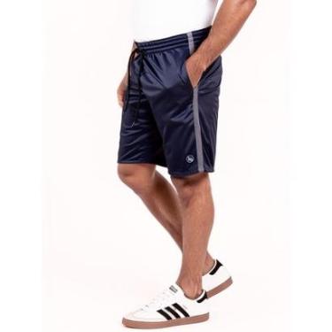 Imagem de Bermuda Masculina Helanca com Listra Short Esporte Treino Academia-Masculino