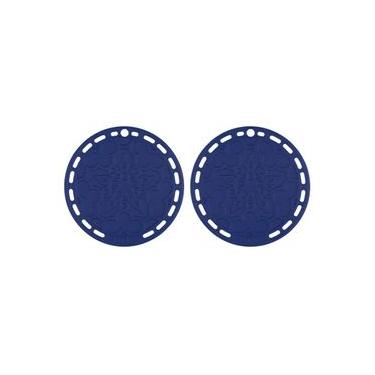 Imagem de KIT LE CREUSET 2 SUPORTES DE SILICONE FRENCH PARA PANELAS 20 CM AZURE BLUE