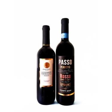 Imagem de 2 Vinhos Tintos Italianos Passo e Contessa 750ml