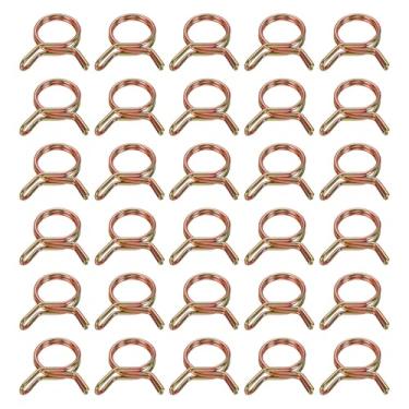 Imagem de HARFINGTON Clipes de mangueira de linha de combustível de fio duplo 16 mm ID, 30 peças 65Mn tubos de aço com mola clipes de mola variados para mangueira de ar, tubo de água, motocicleta, scooter, ATV