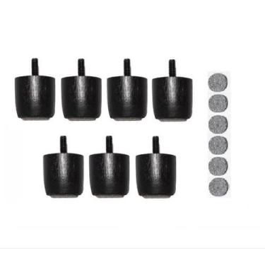 Imagem de 7 Pés Jr 4 Cm  Preto P/ Cama Box Baú Queen King C/ Feltro - Zoe & Char