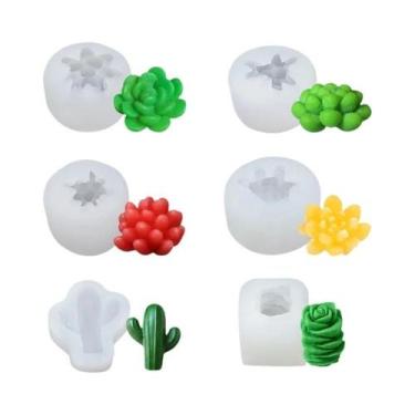 Imagem de Molde De Silicone Em Forma De Cacto Para DIY, Decoração De Velas Aromá