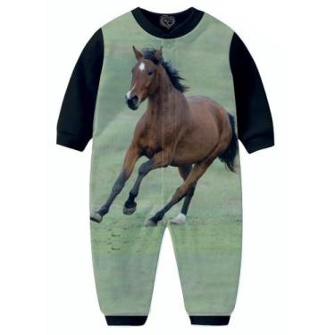 Imagem de Macacão Pijama Cavalo infantil Animal tip top Gramado, 2-3 anos
