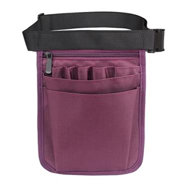 Imagem de Bolsa de enfermeira e ajustável, pacote prático de organizador de vários compartimentos para enfermeiras, ofícios, trabalhadores , Roxa