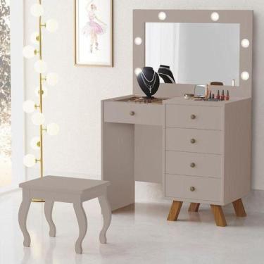 Imagem de Penteadeira Camarim Luna Com Banqueta Mani - Luapa Móveis