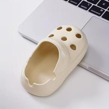 Imagem de 1 cinzeiro engraçado para adultos, bandeja de fumar em forma de sapatos, uso externo e interno à prova de vento com base antiderrapante, presente engraçado para decoração de mesa de escritório em casa