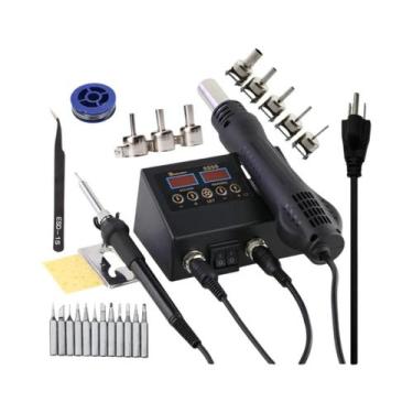 Imagem de Ferro De Solda SMD 2 Em 1 Com Pistola De Ar Quente, Kit De Ferramentas