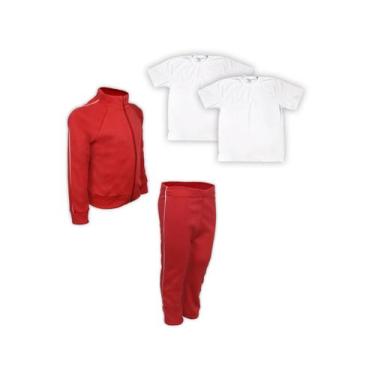 Imagem de Kit Conjunto de Frio Inverno Roupa Infantil Uniforme Escolar Helanca V