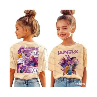 Imagem de Camiseta De Halloween Para Crianças Kpop Demon Hunters, Roupas Casuais