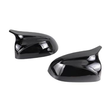 Imagem de Capa Para Espelho Retrovisor Traseiro Com Padrão Preto Brilhante/Carbono Compatível Com BMW X3 G01 IX3 X4 G02 X5 G05 X6 G06 X7 G07 2018-2023(Black)