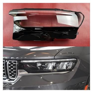 Imagem de Tampa da lente do farol compatível com jeep grand cherokee 4xe 2022 2023 2024 abajur transparente farol lâmpada concha lente tampa de vidro(Left)