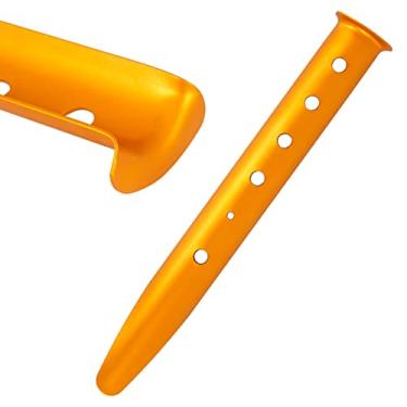 Imagem de Leapiture barraca de acampamento ao ar livre prego em forma de u neve peg praia tenda dossel fixação unhas 31cm durabilidade leve para barraca de praia (Ouro)