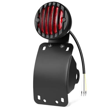Imagem de Benlari Luz traseira de LED para motocicleta de 2,5 cm com suporte, luz traseira à prova d'água para montagem lateral de motocicleta para Harley Honda Bobber Chopper Yamaha Sporster Kawasaki Suzuki