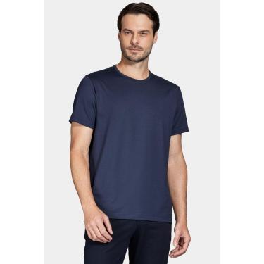 Imagem de Camiseta Aramis Manga Curta de Algodão Pima Gaseado Navy-Masculino