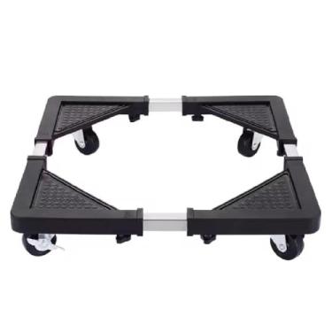 Imagem de CARRINHO SUPORTE PARA GELADEIRA MAQUINA DE LAVAR FOGAO E REFRIGERADOR AJUSTAVEL COM RODINHAS ARRASTA FACIL UNIVERSAL