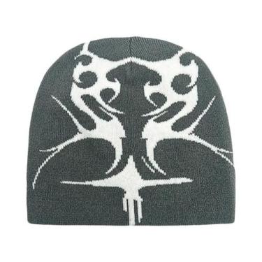 Imagem de Gorro Unissex Retro Hip-hop Com Estampa De Chamas, Quente E Versátil, 
