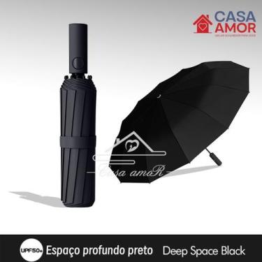 Imagem de Guarda Chuva Automático Abre e Fecha Reforçado Quilha Dupla Blackout C