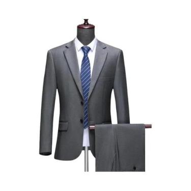 Imagem de Terno Formal Slim-fit Para Homens plus Size, Casual Para Negócios, Bla