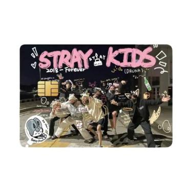 Imagem de Adesivos De Cartão PVC S-Stray Kids KPOP 4pcs Removíveis E Autoadesivo