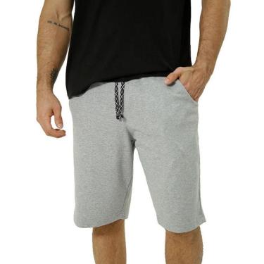 Imagem de Bermuda Moletom Masculina Ixória Lisa Cinza-Masculino