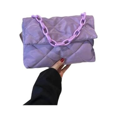 Imagem de Bolsa Transversal Feminina De Grande Capacidade Com Corrente, Acolchoa