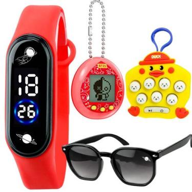 Imagem de Relógio digital + bichinho virtual + oculos protecao uv resistente pro