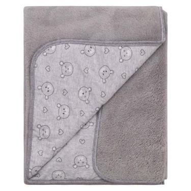 Imagem de Manta Microfibra para Bebê Dupla Face 85 cm x 1,00 m Bublim, Ursos