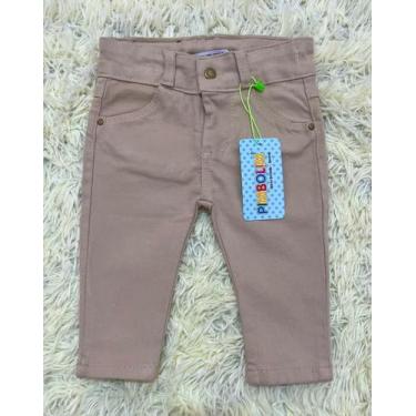 Imagem de Calça Jeans Bêbe Menino Menina Colorida Tamanho Único com Ajuste na Ci