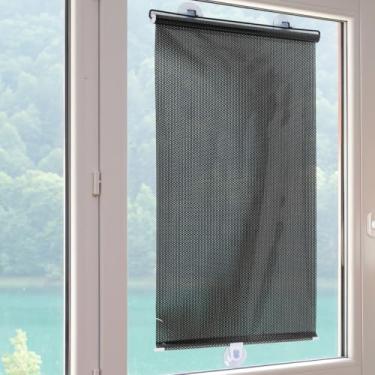 Imagem de Housoutil Persianas de sucção blackout portáteis para janela e varanda com película leve para portas de vidro
