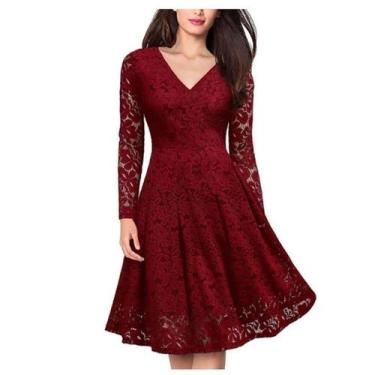 Imagem de Vestido Renda Civil 37 Madrinha Festa Batizado Aniversario - Bella Fes