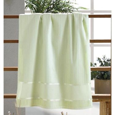 Imagem de Toalha de Banho Dohler Velour Para Bordar Bella Liso 70x140cm, Verde 1