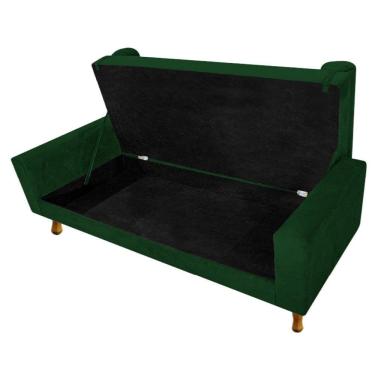 Imagem de Recamier Baú Félix King Size 195cm Suede Verde