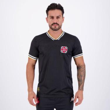 Imagem de Camisa Vasco 1974 Jacquard Preta - Retromania, P