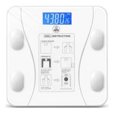 Imagem de Balança Bioimpedância Digital com Varias Cores 180kg - Rhos, Branco
