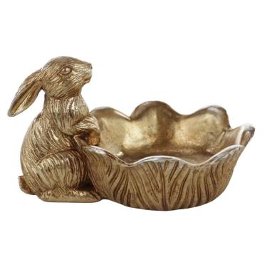 Imagem de Coelho Da Pascoa Goldy C/ Cesto Flor 11x18cm 1094423 1Unid