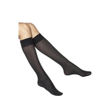 Imagem de 3 Pares Meia 3/4 Fio 40 Preto Lupo Loba 5550 com Elastano.