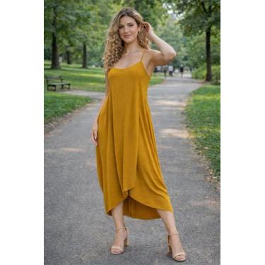 Imagem de Vestido transpassado moda femenina - modanascimento2021, Mostarda, GG