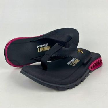 Imagem de Chinelo Sandália Kenner Rakka L7 Preto e Roxo, 40, Preto, Rosa, Preto