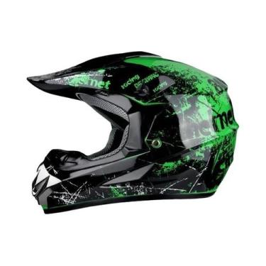 Imagem de Capacete De Motocicleta Profissional Off-road DOT Para Adultos E Crian