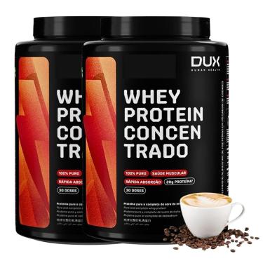 Imagem de Kit 2 Whey Protein Dux Concentrado Pote 900g Sabores-Unissex