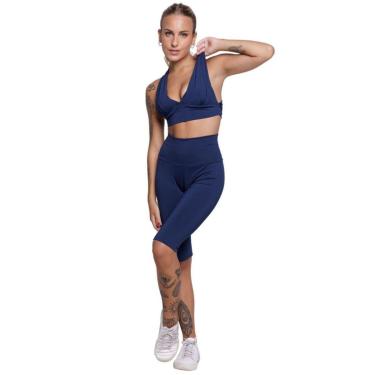 Imagem de Conjunto Fitness Feminino Vekyo – Top com Bojo + Bermuda Ciclista para Academia e Treino-Feminino