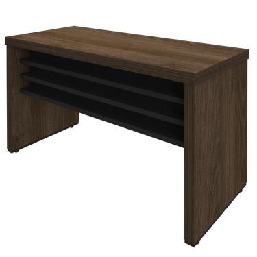 Imagem de Mesa Para Escritório 135cm Tamburato A06 Marrom-preto - Mpozenato