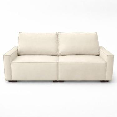 Imagem de Sofá 2 Metros Contemporâneo Sala Estar Luxo Moderno Suede - Tatite Dec