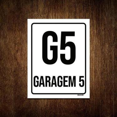 Imagem de Kit 3 Placas Sinalização Ambiente Indicativo G5 Garagem 5