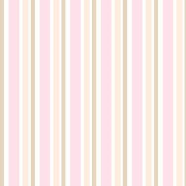 Imagem de Papel De Parede Listrado Rosa Laranja Bege Quarto Infantil