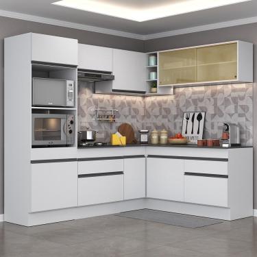 Imagem de Armário De Cozinha Completa De Canto Mp2099.964 Branco/Preto