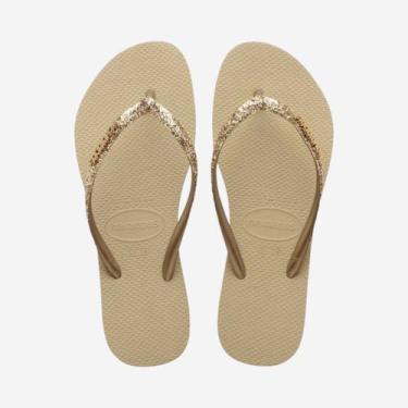Imagem de Chinelo Havaianas Slim Glitter II Areia, Areia, 37/38